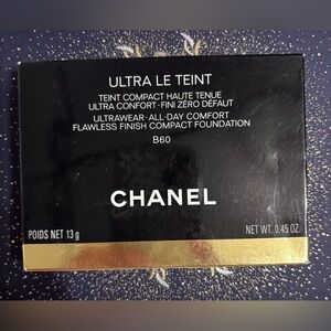 CHANEL Ultra Le Teint Compact Foundation B60 Black and Gold